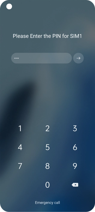 If you're asked to key in your PIN, do so and press arrow right.
