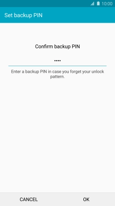 Key in the PIN again and press OK.
