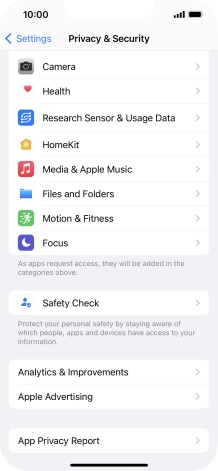 Press App Privacy Report.