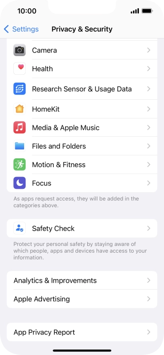 Press App Privacy Report.