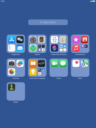 Press and hold the required app.