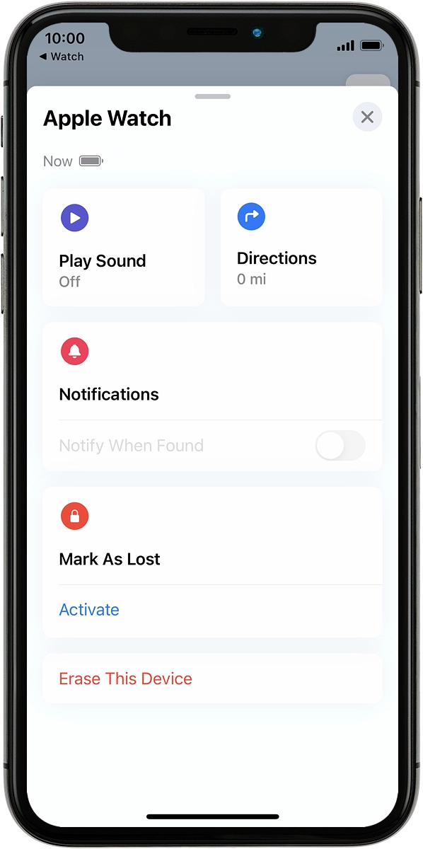 On your phone: Press Play Sound.