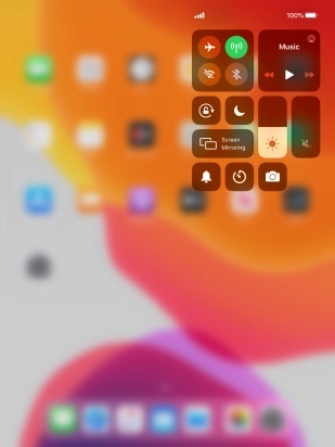Press the required function to open an application or turn the function on or off.