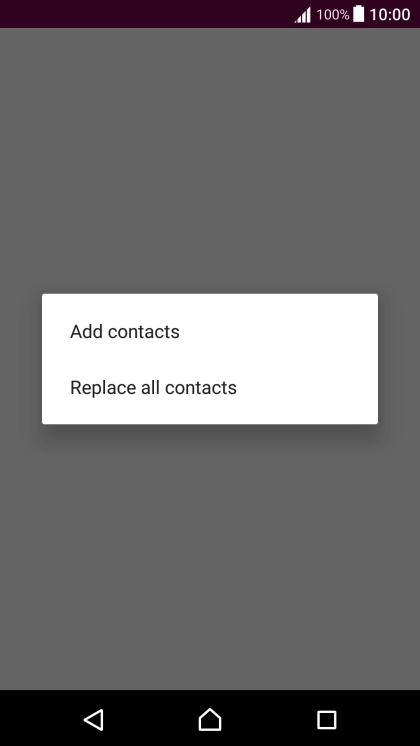 If you want to keep existing contacts saved on your SIM, press Add contacts.