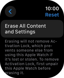 Press Erase All Content and Settings.
