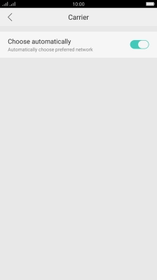 If you want to select a network manually, press the indicator next to 