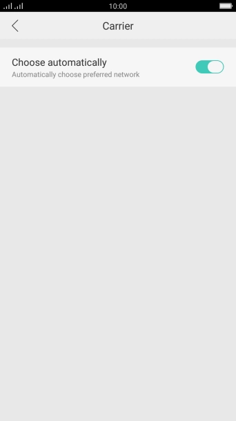 If you want to select a network manually, press the indicator next to 