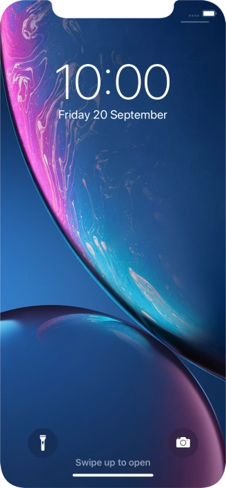 Slide your finger upwards starting from the bottom of the screen.