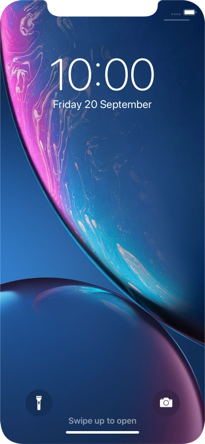 Slide your finger upwards starting from the bottom of the screen.