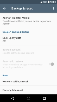 Press Factory data reset.