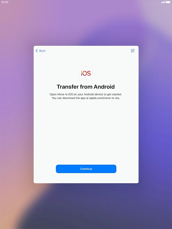 To transfer content to your tablet, you need to install the app 