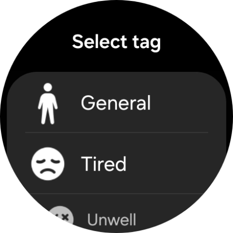 Press the required setting.