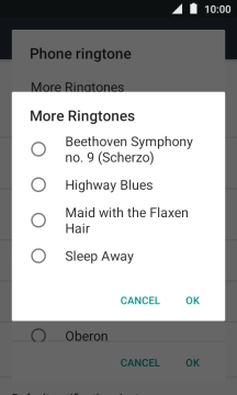 Press the required ring tone.