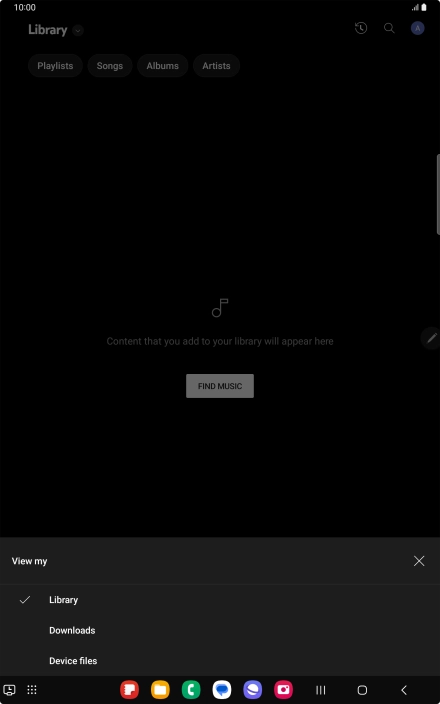 Press the required category and go to the required audio file.