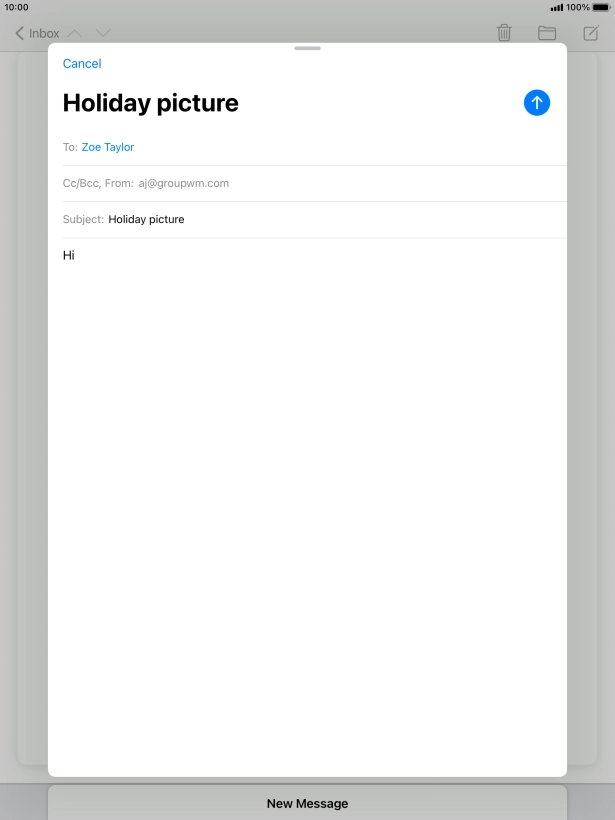 Press and hold the text input field until a pop-up menu is displayed.