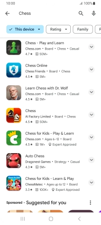 Press the required app.