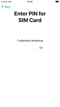 If your SIM is locked, key in your PIN and press OK.