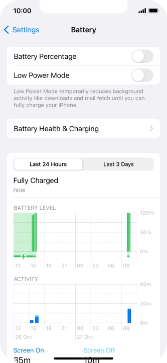 Press Battery Health & Charging.