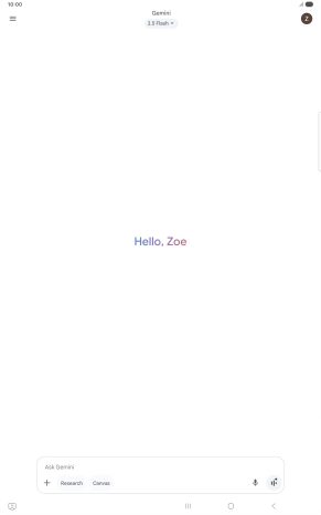 Press the profile icon.