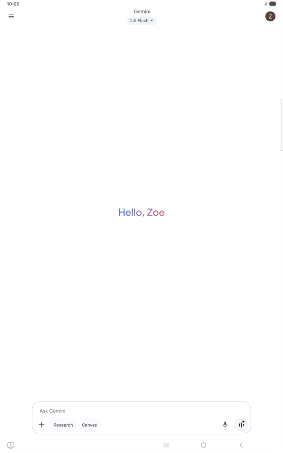 Press the profile icon.