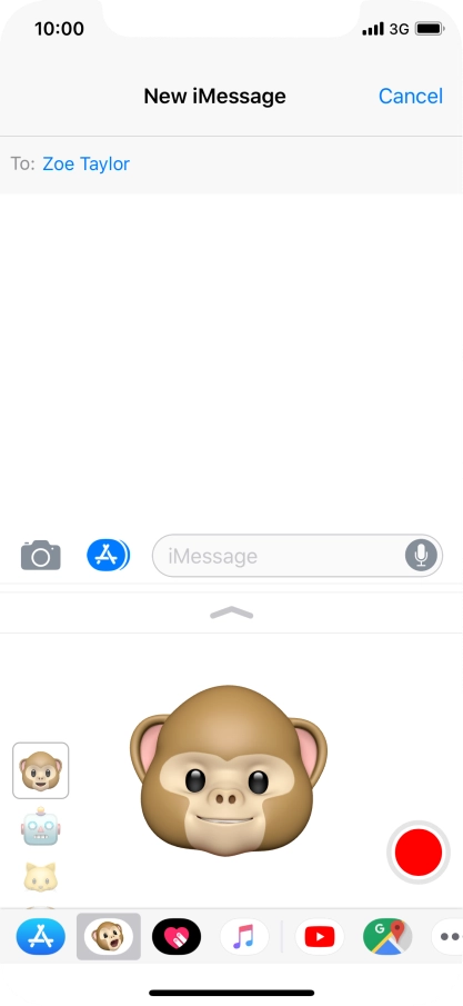 You can also send pictures, video clips, audio files and different effects in your iMessage. Follow the instructions on the screen to send your iMessage with the required content.