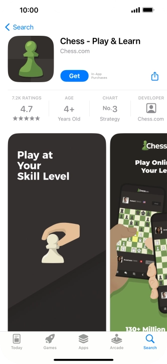 Press Get and follow the instructions on the screen to install the app.