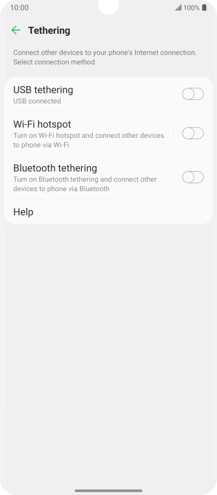 Press Wi-Fi hotspot.