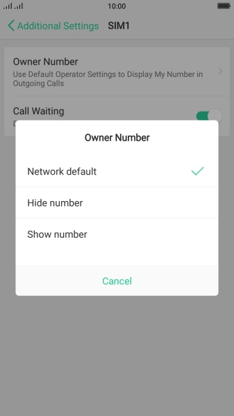 Press Show number to turn on caller identification.