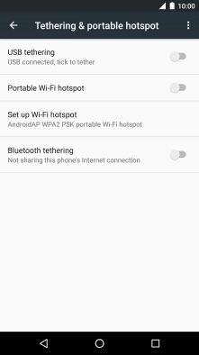 Press Set up Wi-Fi hotspot.