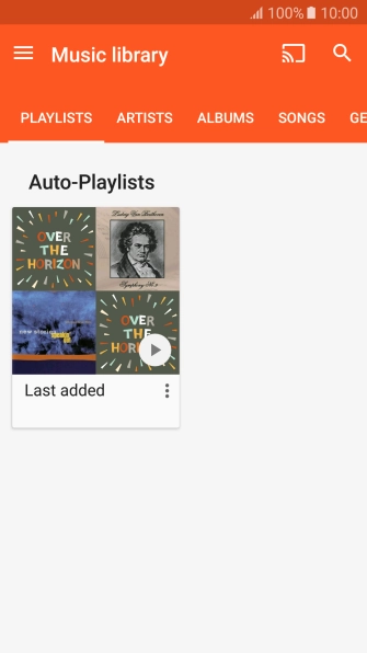 Press the required category.