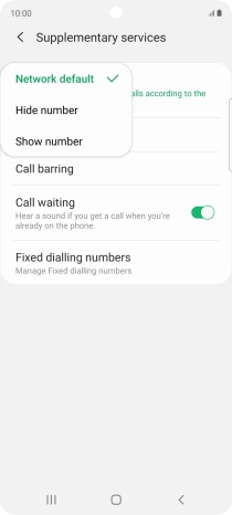 Press Show number to turn on caller identification.
