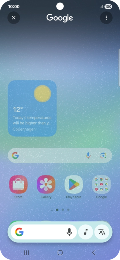 Press the music icon and wait for the search results. Press the music icon and wait for the search results.