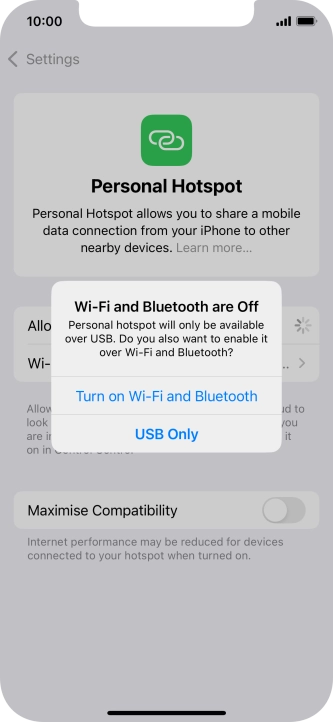 If Wi-Fi is turned off, press Turn on Wi-Fi and Bluetooth.