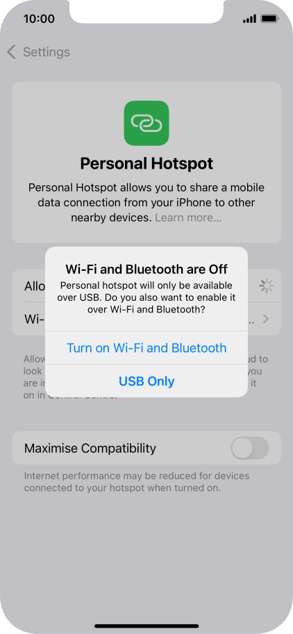 If Wi-Fi is turned off, press Turn on Wi-Fi and Bluetooth.
