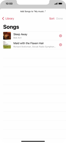 Go to the required category and press the required audio file.
