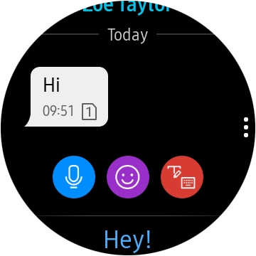 Press the write reply icon and key in the required text. Press the write reply icon and key in the required text.