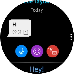 Press the write reply icon and key in the required text. Press the write reply icon and key in the required text.