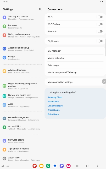 Press Software update.