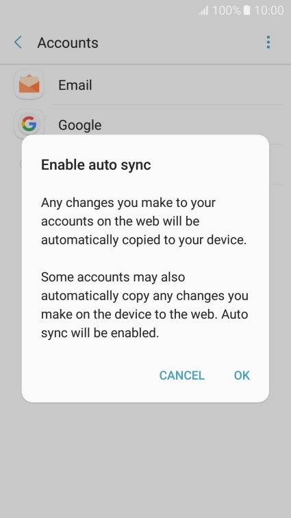 Press OK to turn on the function.