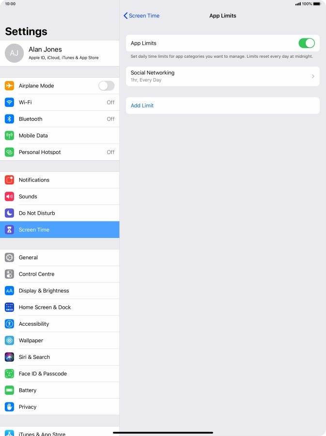 Press the required category.