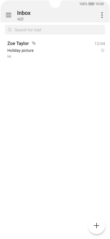 Slide your finger right starting from the left side of the screen.