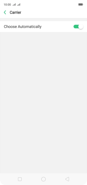 If you want to select a network manually, press the indicator next to 