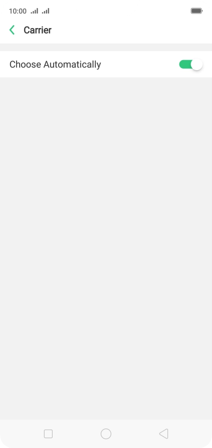 If you want to select a network manually, press the indicator next to 