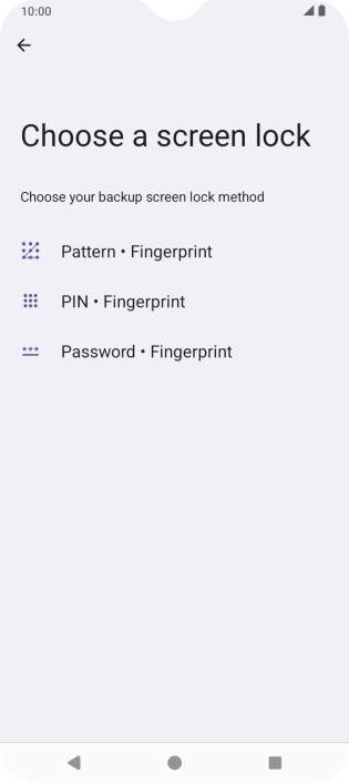 Press the required phone lock code and follow the instructions on the screen to create an additional phone lock code.