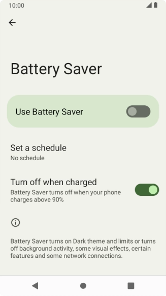 Press the indicator next to 