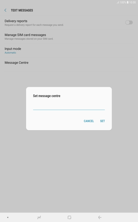 Key in +61415011501 and press SET.