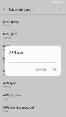 Key in default and press OK.