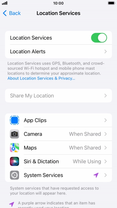 Press the required app.