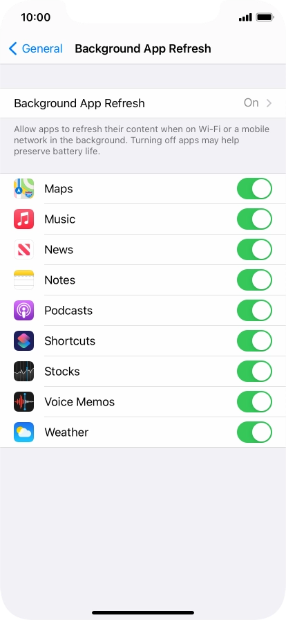 Press Background App Refresh.