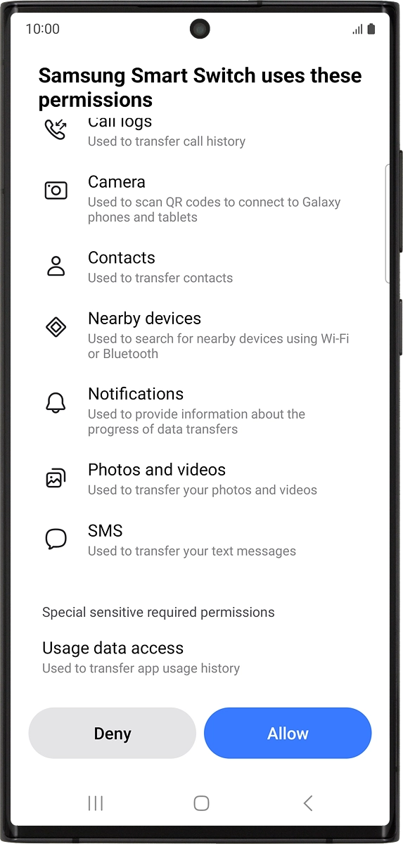 On your phone: Press Allow.